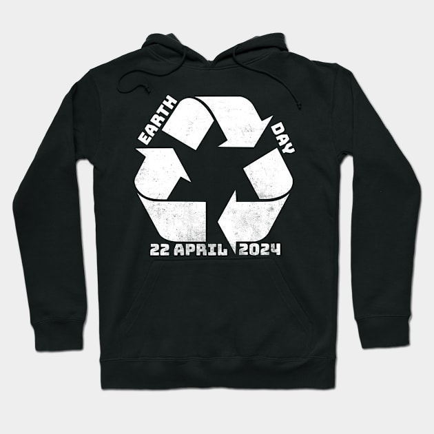 Earth Day Recycle Symbo Hoodie by JFE Designs